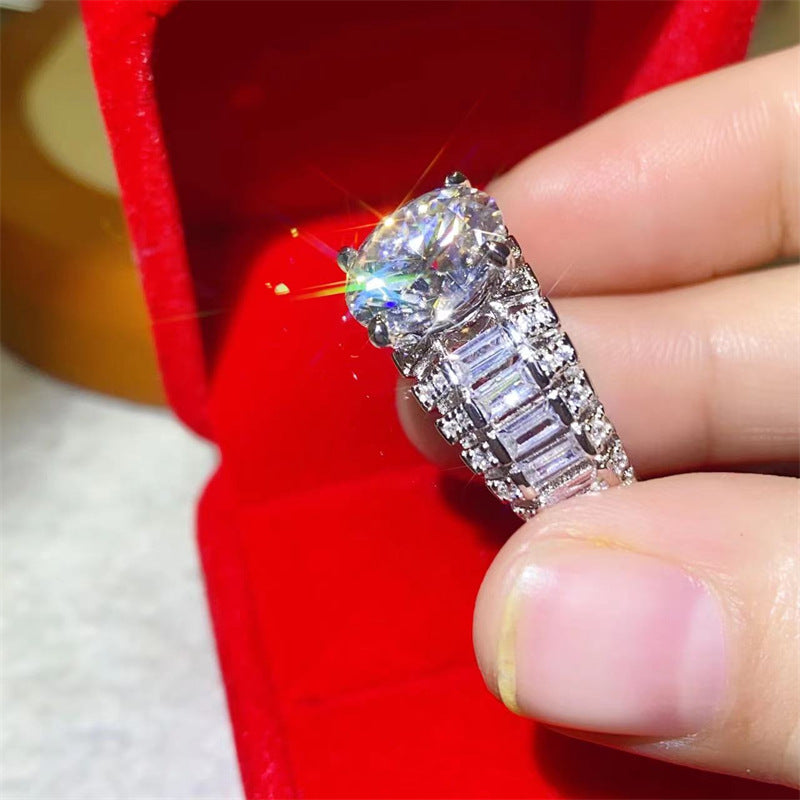 5 carat D color moissanite ring for women
