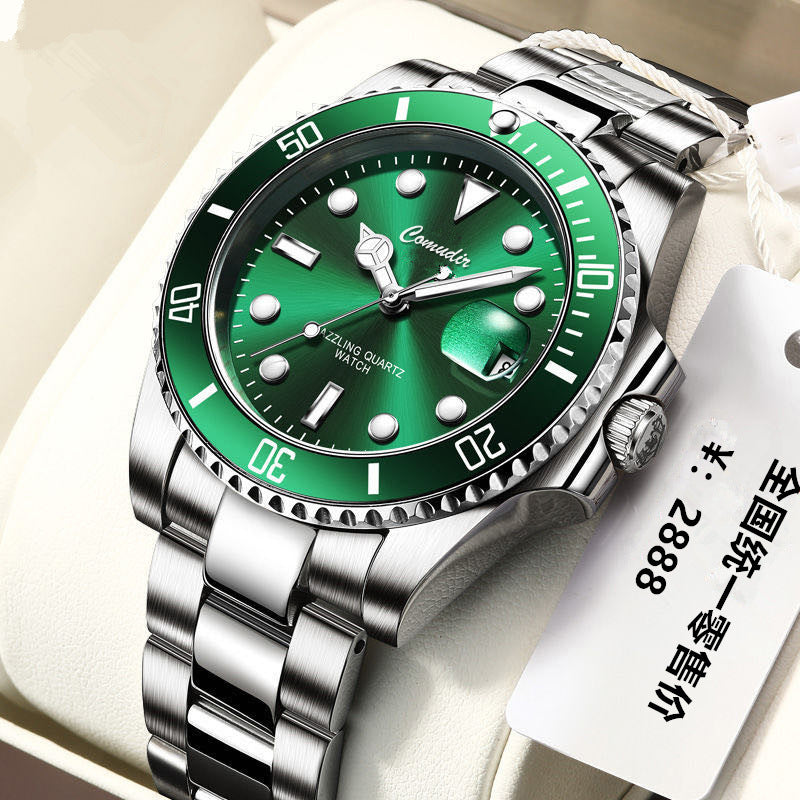 Fully automatic watch for men, popular new calendar, luminous waterproof business watch steel band