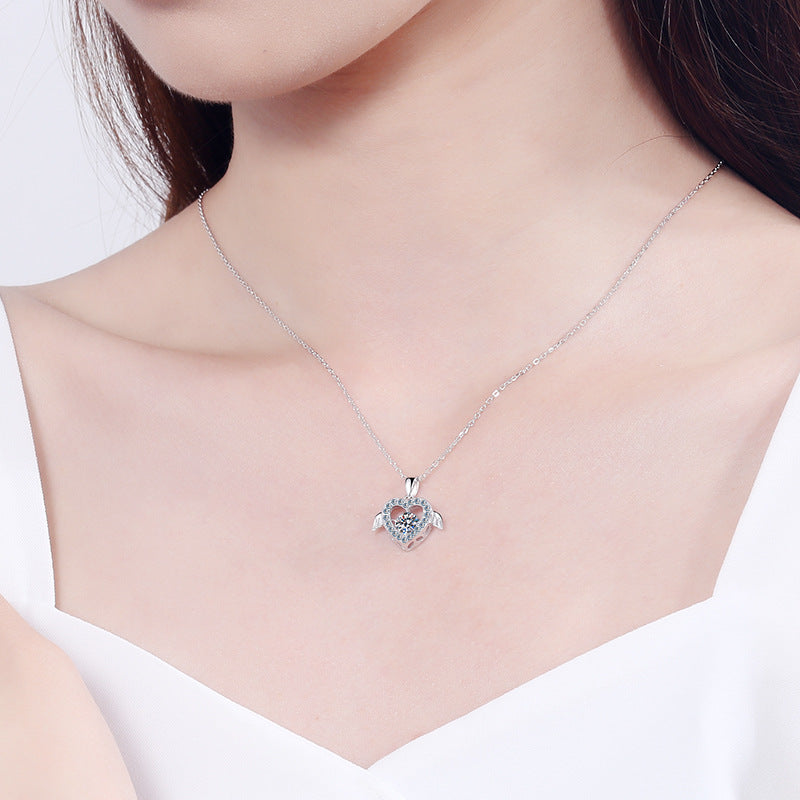 S925 sterling silver moissanite necklace