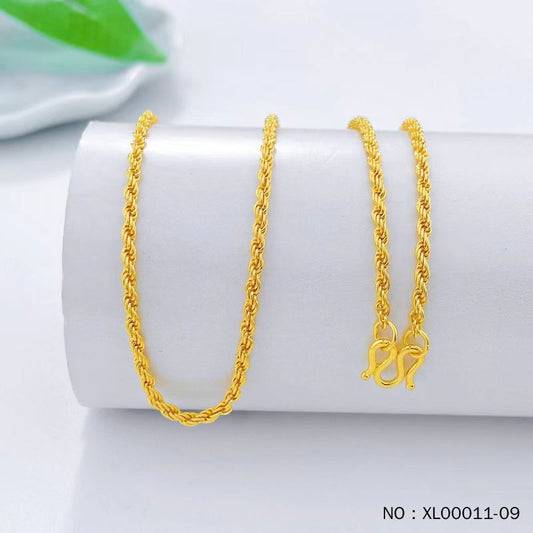 Unisex Real Gold Fashion Clavicle Chain