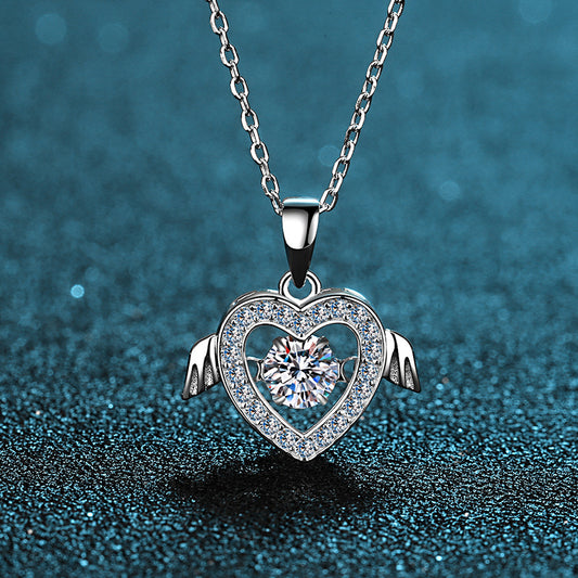 S925 sterling silver moissanite necklace