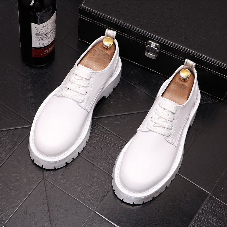 Casual leather shoes for men in autumn and winter, breathable business formal wear