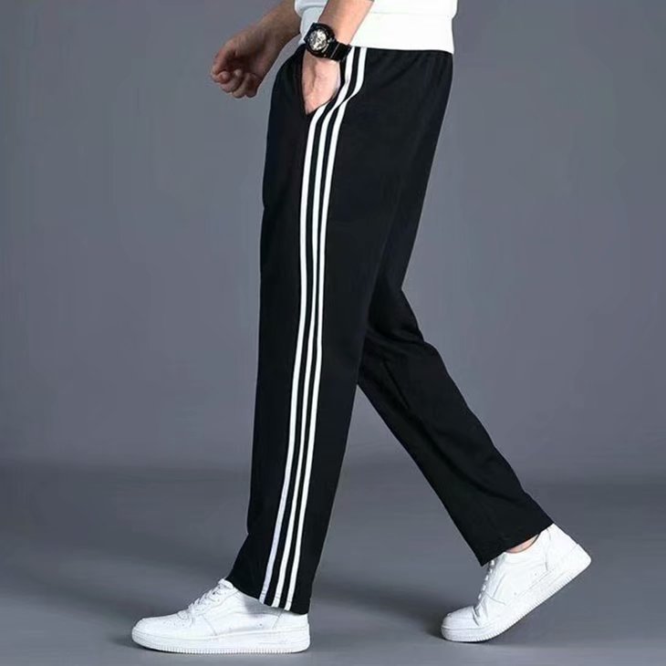 Striped casual trousers for men