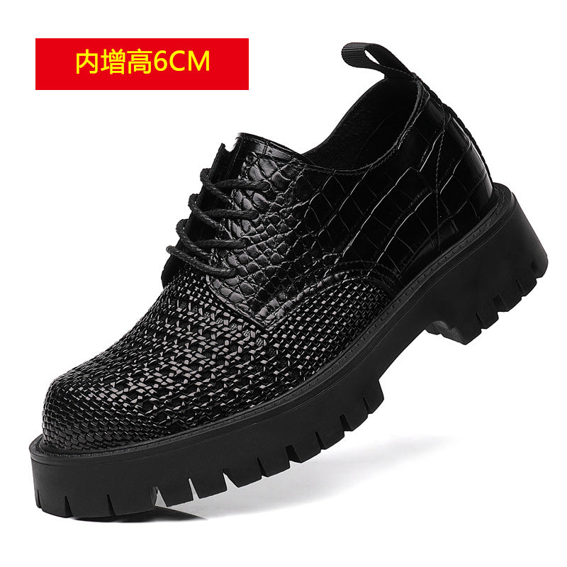 Casual breathable hollow high-end business formal thick-soled men's shoes