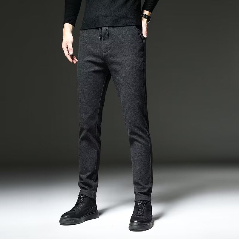 Trendy brushed casual trousers for men